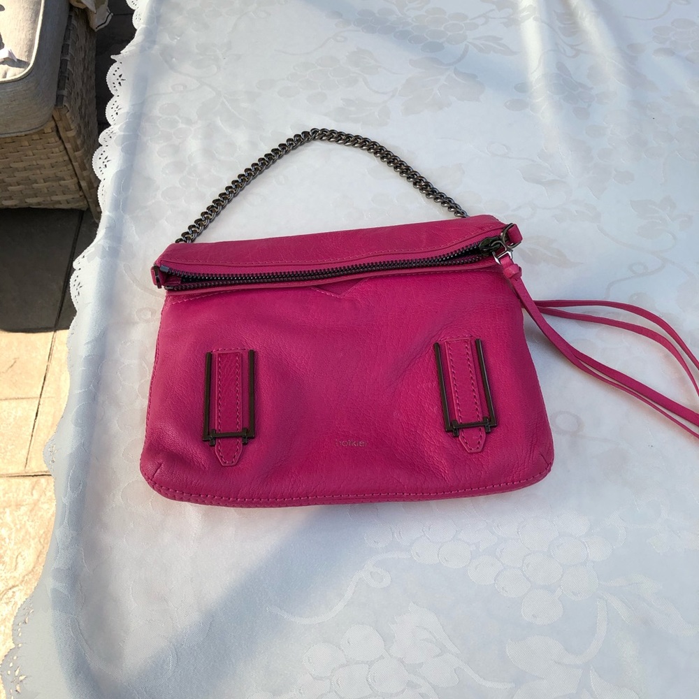 Botkier Fuchsia Crossbody Messenger Leather Bag